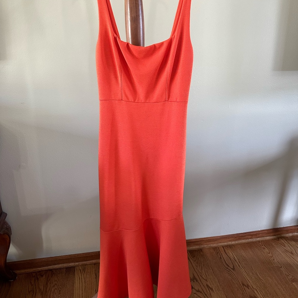 Anthropologie Ariana Square-Neck Asymmetrical Hem Dress